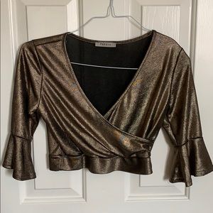 bronze Papaya crop top